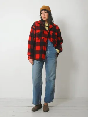 1960's Hudson Bay Plaid Wool Shacket