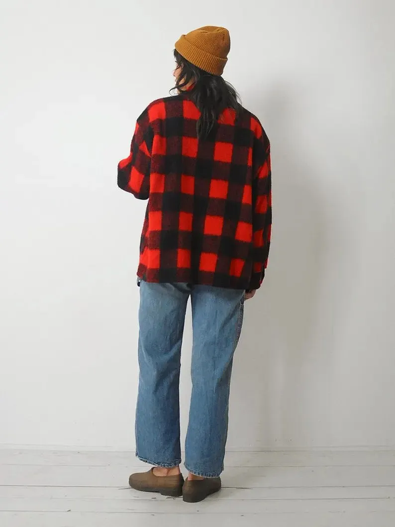 1960's Hudson Bay Plaid Wool Shacket