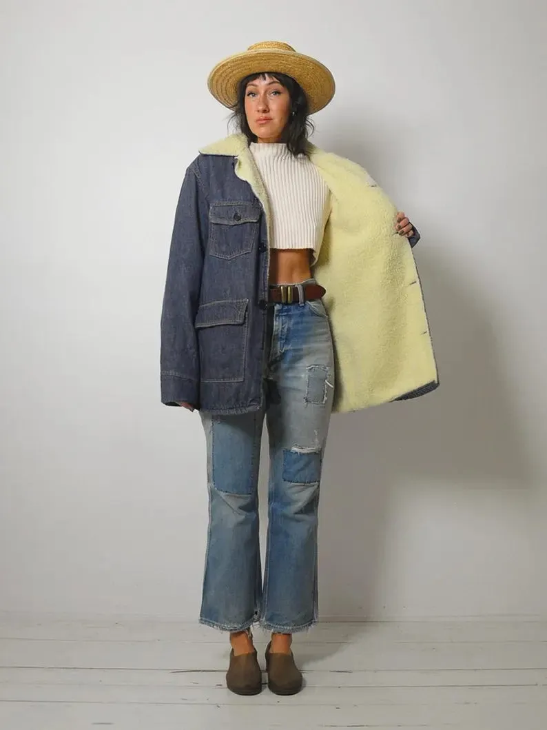 1970's Sherpa Lined Barn Coat