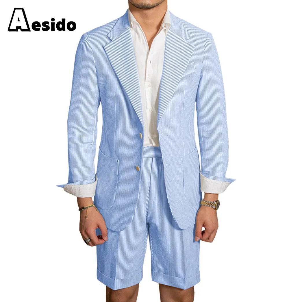 2024 New Summer Notch Lapel Fashion Men's Suits (Blazer Pants)