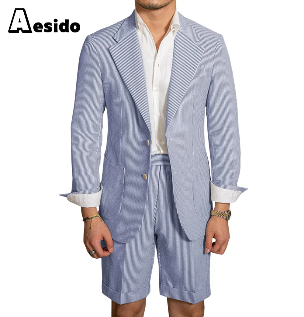 2024 New Summer Notch Lapel Fashion Men's Suits (Blazer Pants)