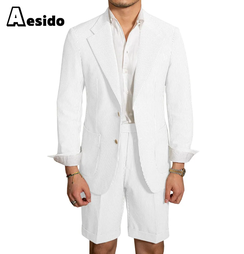 2024 New Summer Notch Lapel Fashion Men's Suits (Blazer Pants)