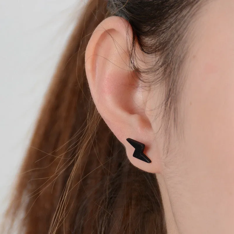 3 Color Western Triangle round flash stud earrings for women
