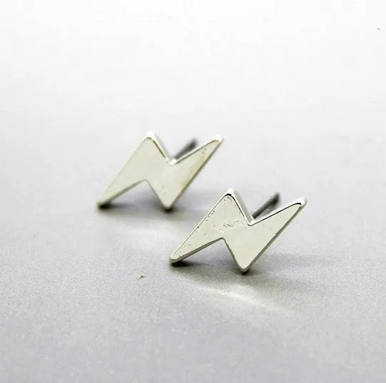3 Color Western Triangle round flash stud earrings for women