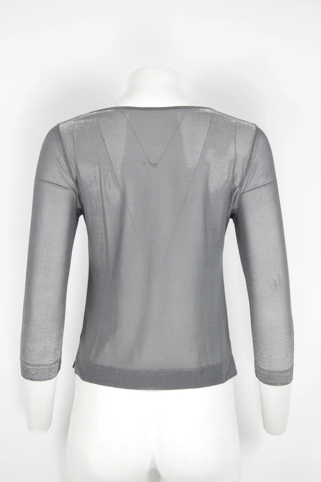 90s Silver see-through top - S
