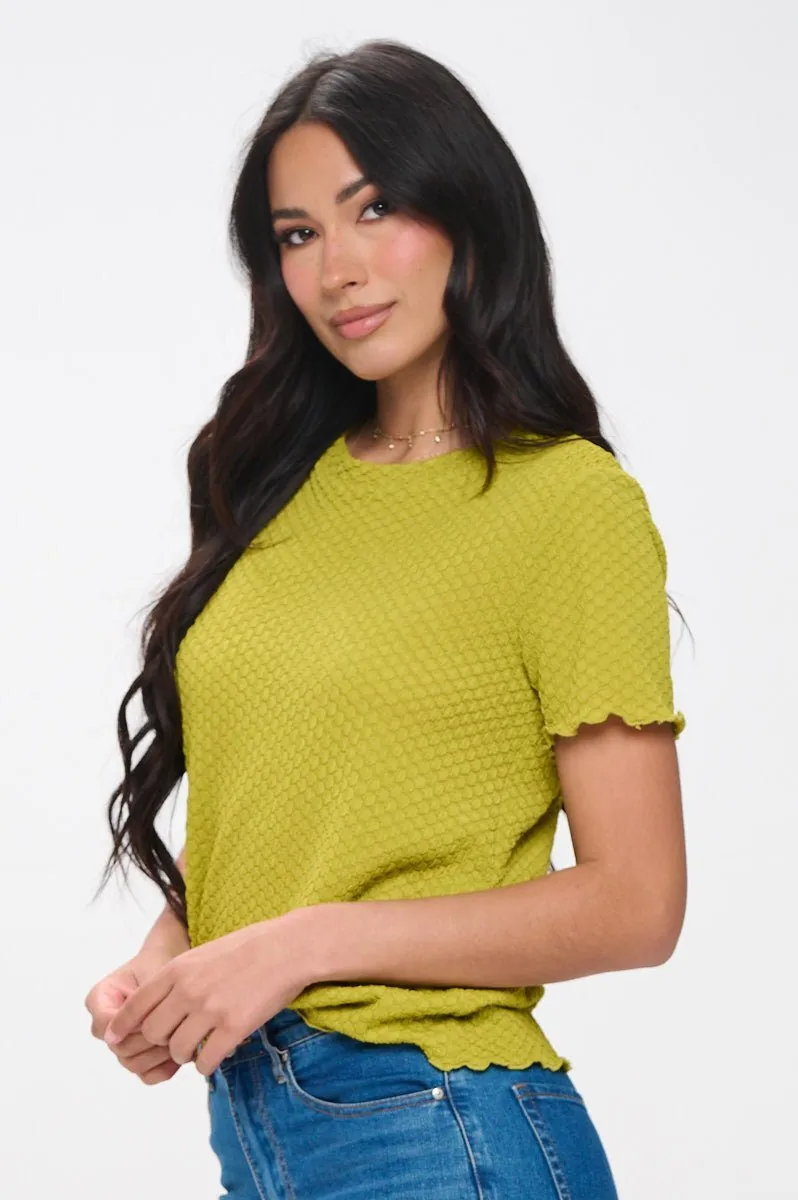 Alessia Short Sleeve Textured Top