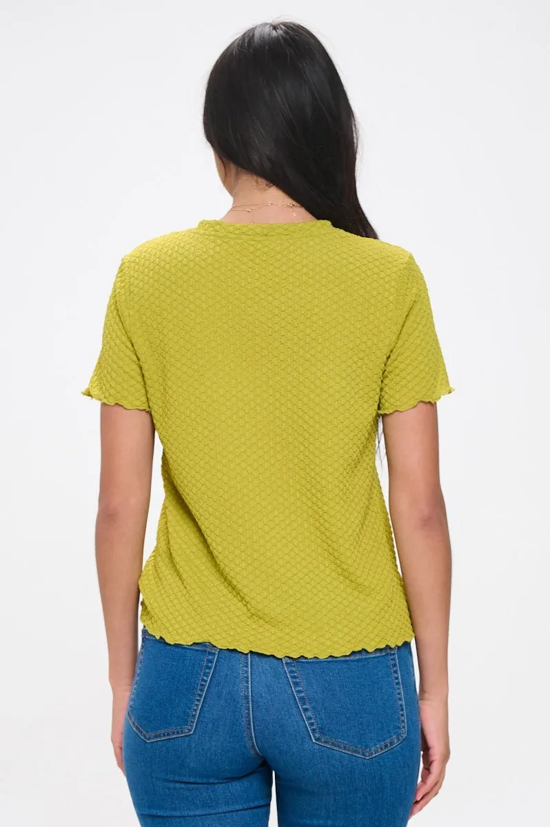 Alessia Short Sleeve Textured Top