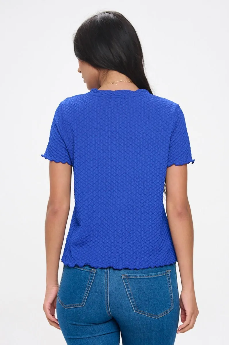 Alessia Short Sleeve Textured Top