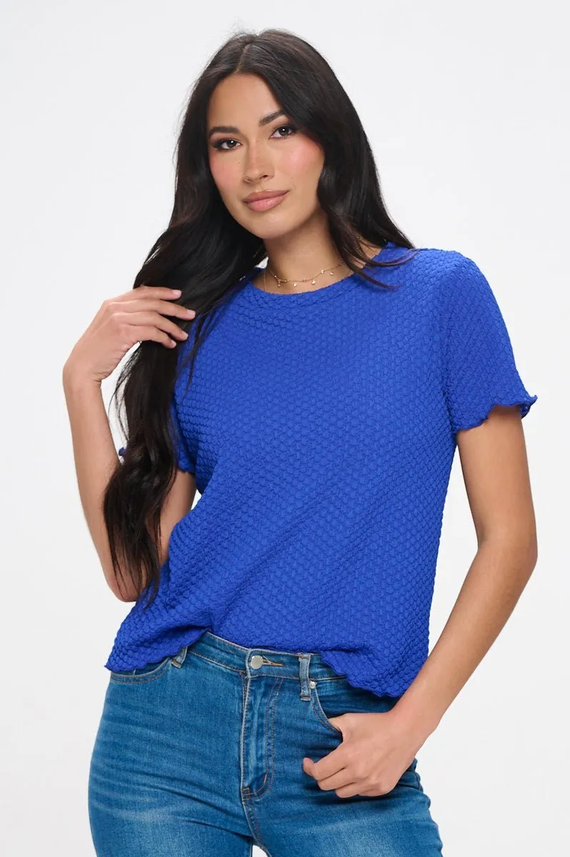 Alessia Short Sleeve Textured Top