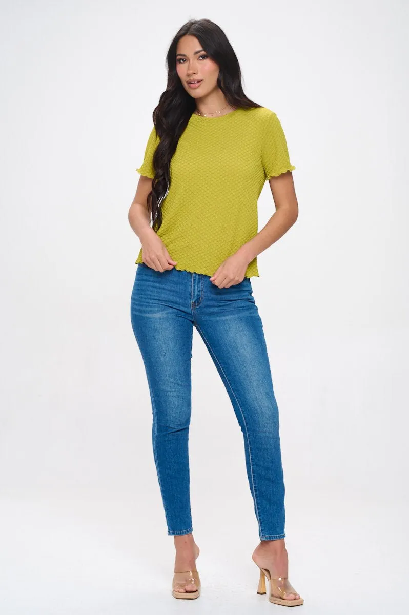Alessia Short Sleeve Textured Top