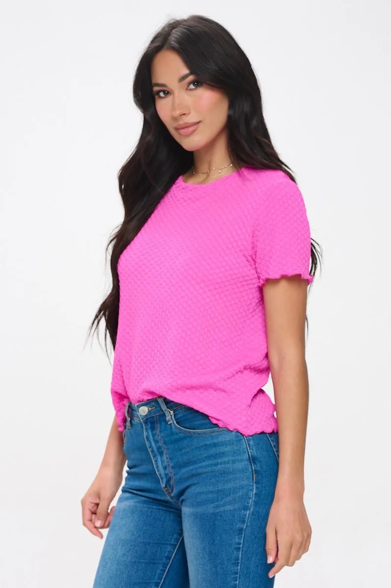 Alessia Short Sleeve Textured Top
