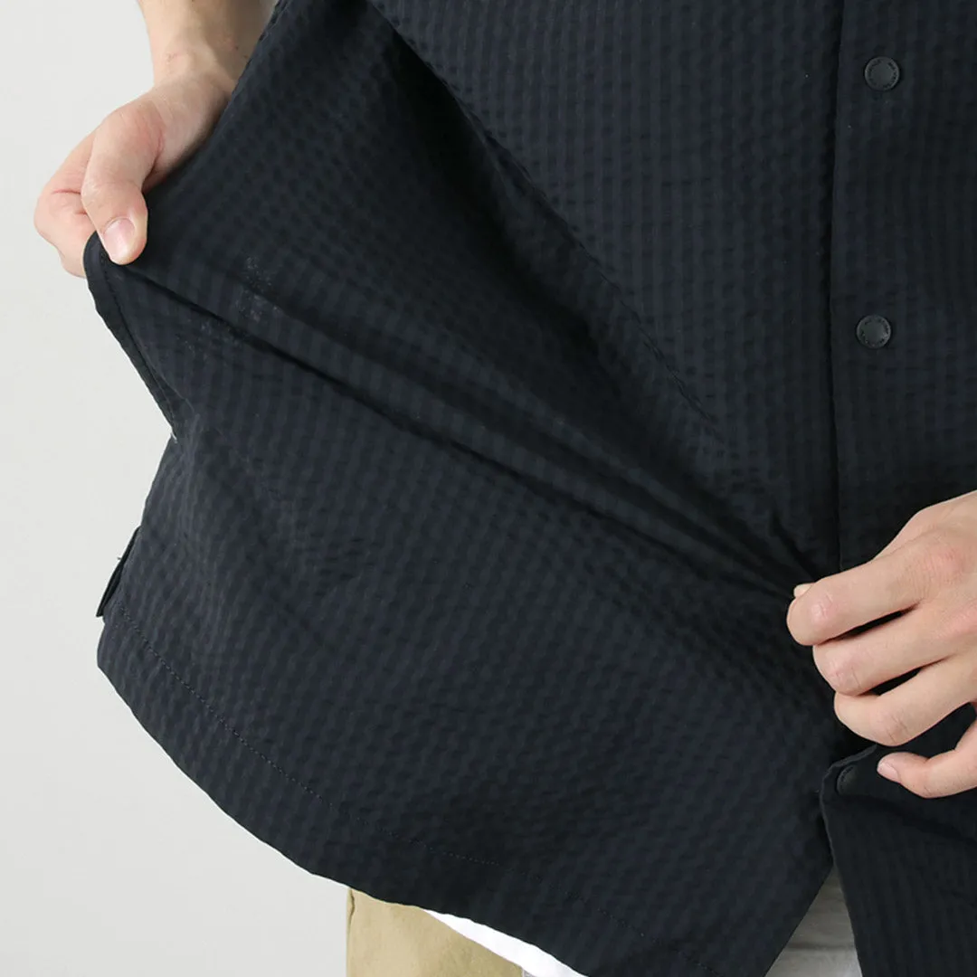 AND WANDER / Dry Soft Seersucker Short Sleeve Shirt