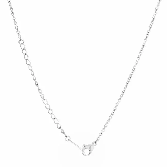 Arianna Silver Stainless Steel Arrow Necklace