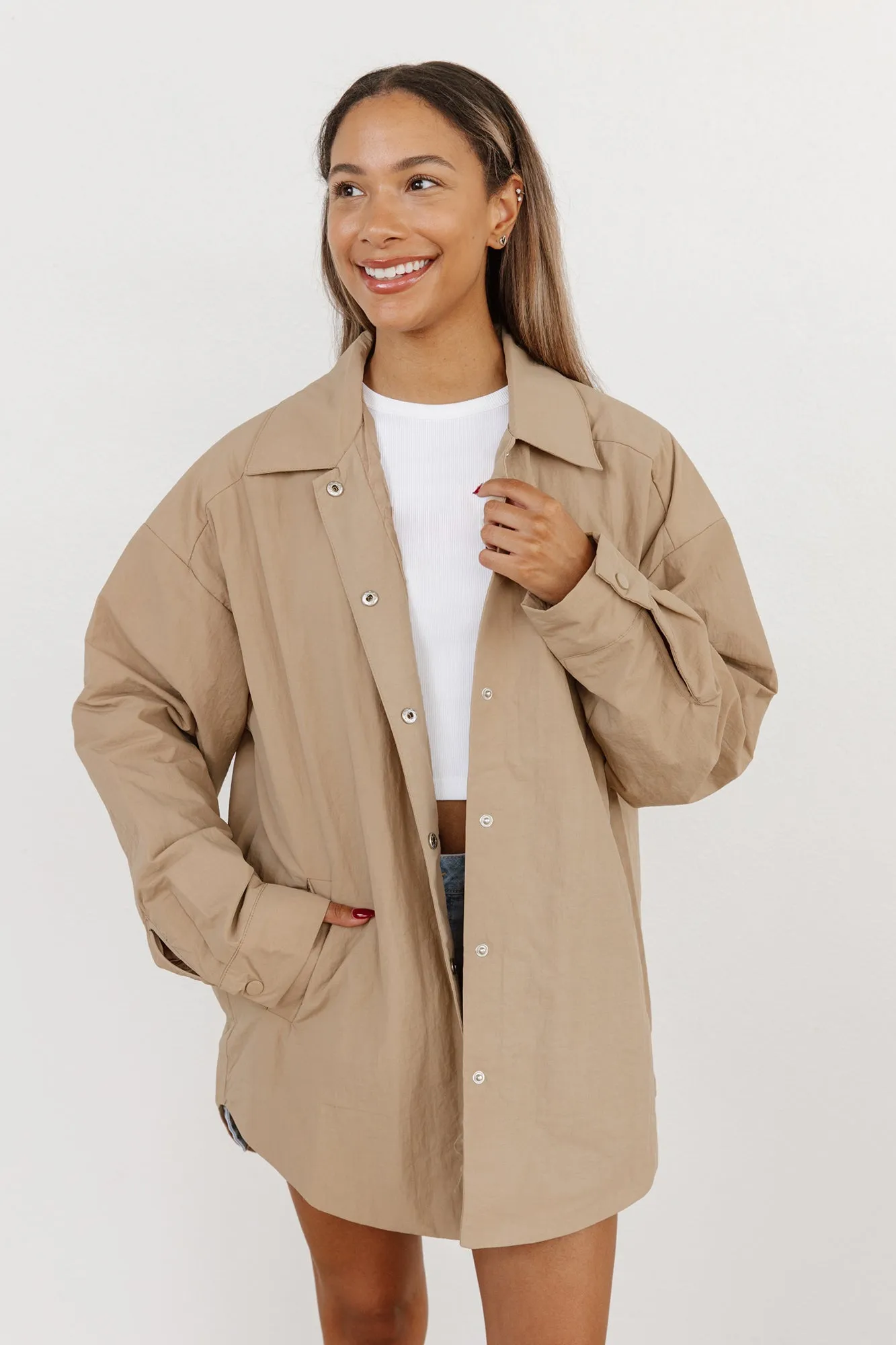 AUBURN TIGERS TAKE IT TO THE HOUSE LIGHTWEIGHT BUTTON DOWN OVERSIZED JACKET BY MADI PREWETT TROUTT