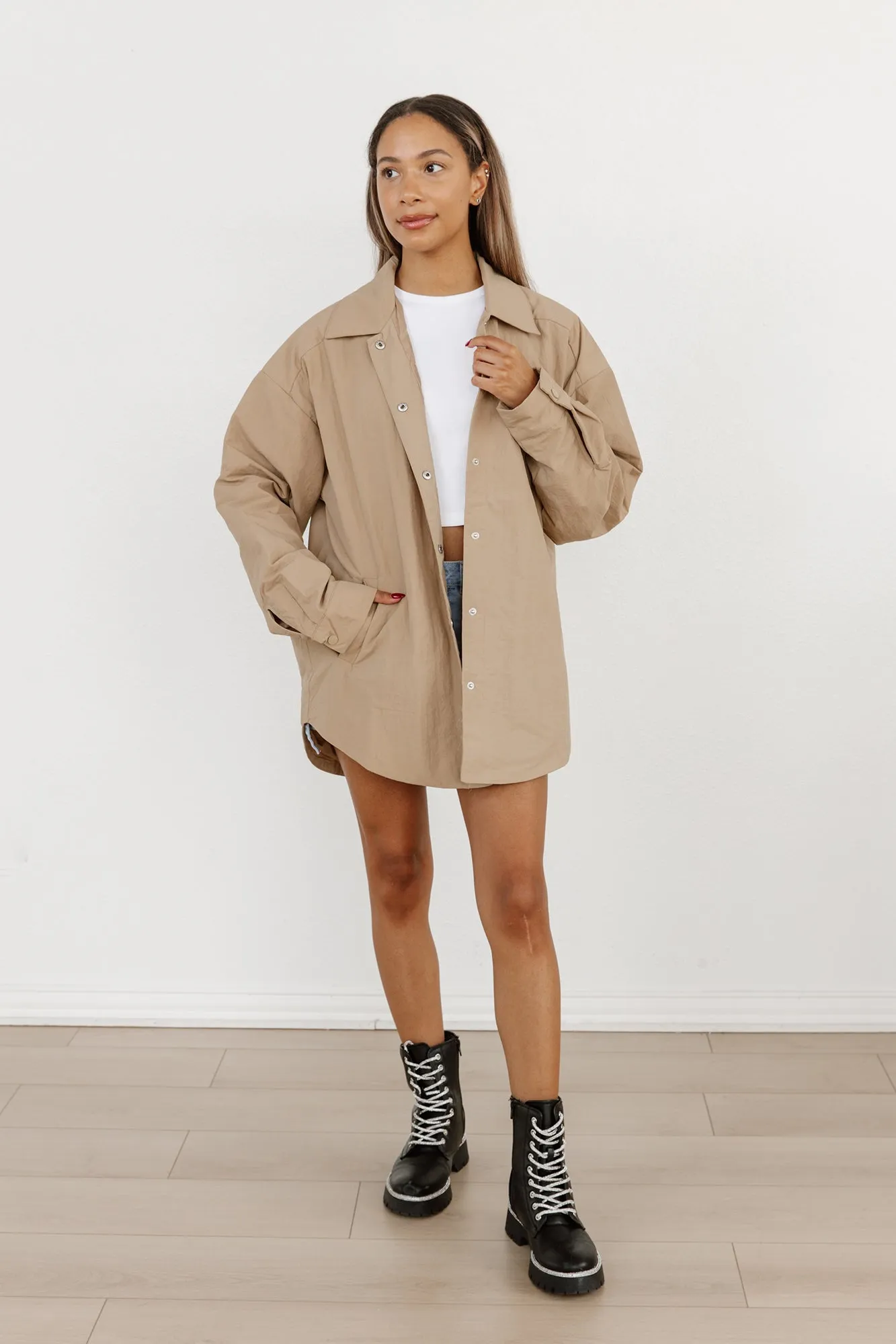AUBURN TIGERS TAKE IT TO THE HOUSE LIGHTWEIGHT BUTTON DOWN OVERSIZED JACKET BY MADI PREWETT TROUTT