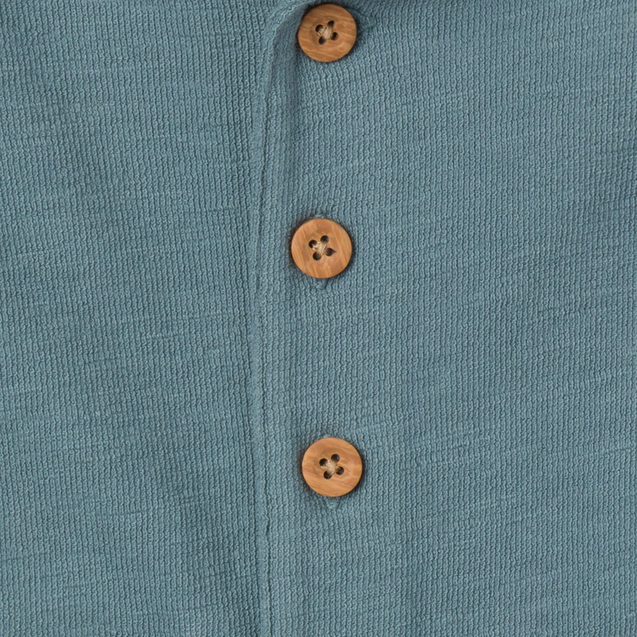 Baby Boys Dark Teal Collared Short Sleeve Romper