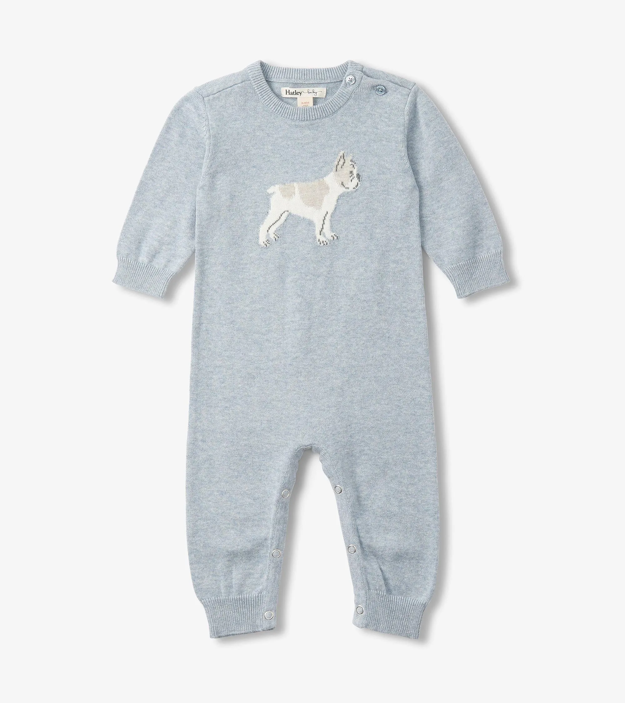 Baby Boys Little Bulldog Sweater Romper
