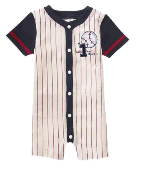 Baby Romper #1 Team Captain Baseball League Romper
