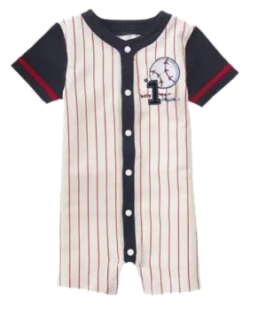 Baby Romper #1 Team Captain Baseball League Romper