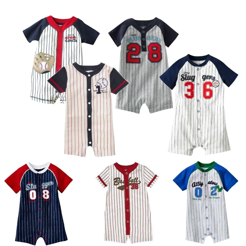 Baby Romper #1 Team Captain Baseball League Romper