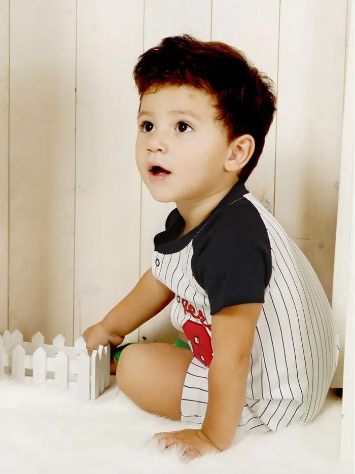 Baby Romper #1 Team Captain Baseball League Romper