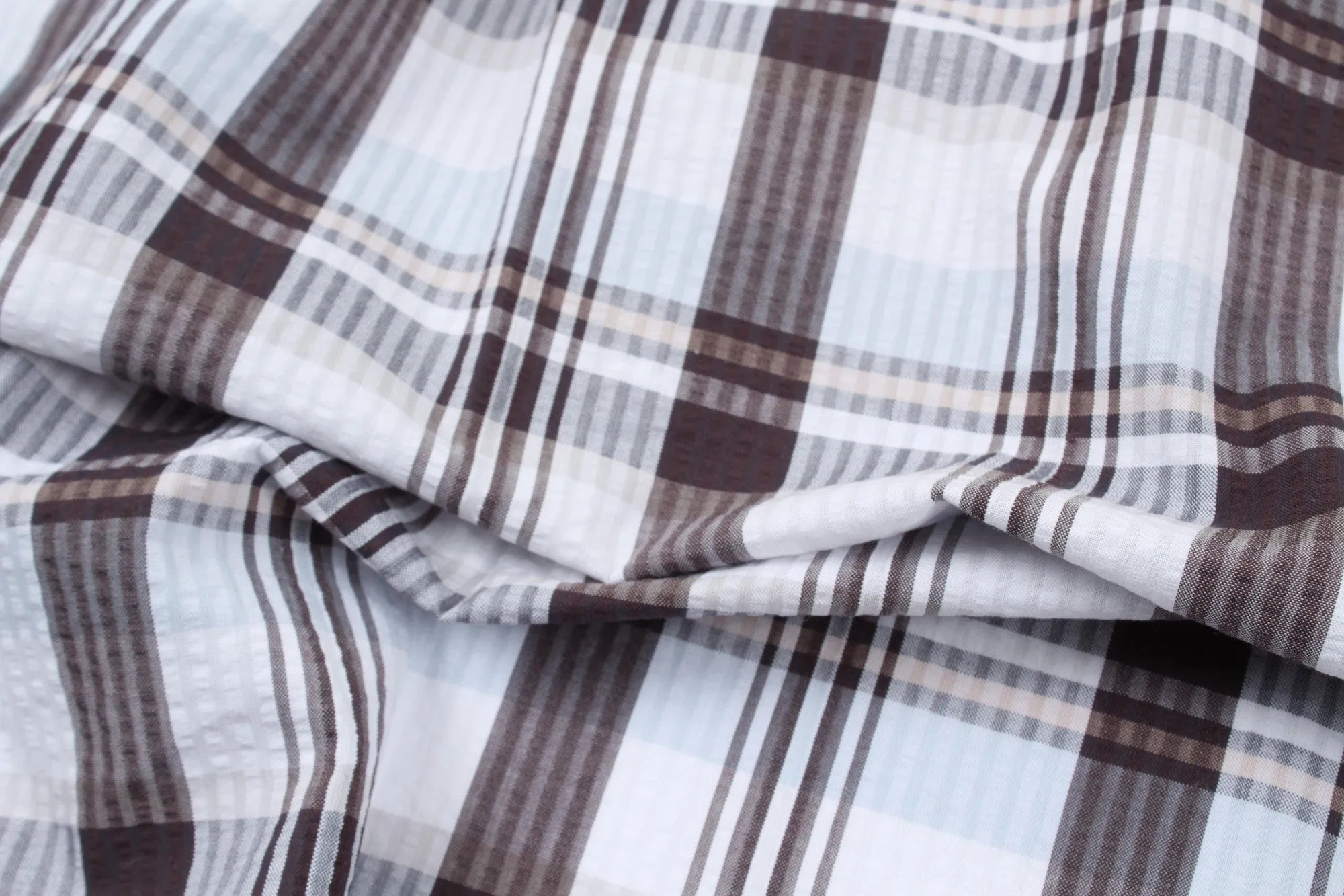 BCI Cotton Seersucker Checks - 3 colors available