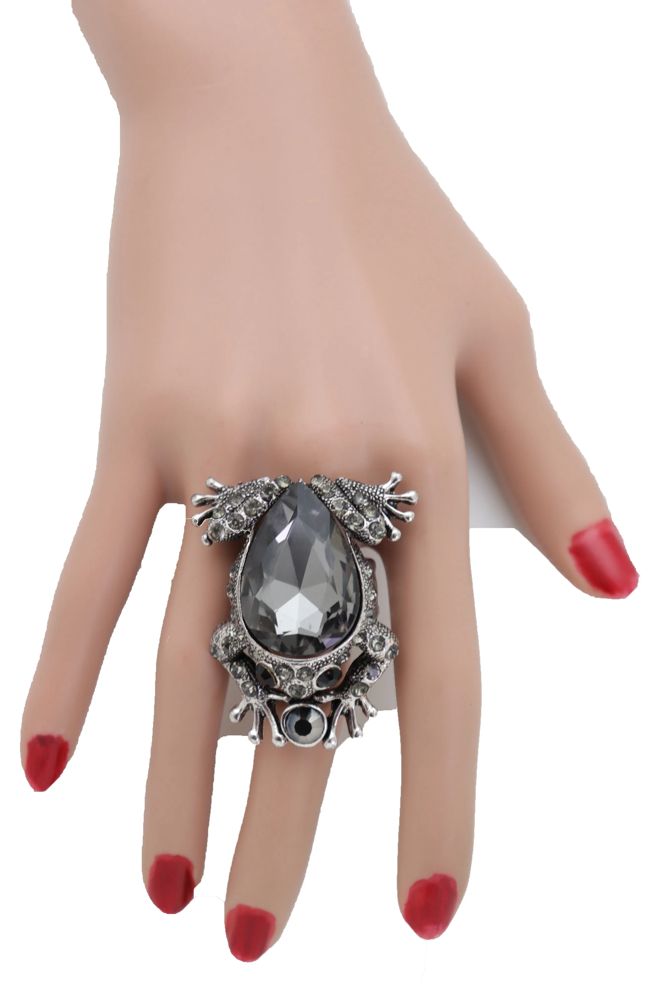Big Jewel Frog Ring