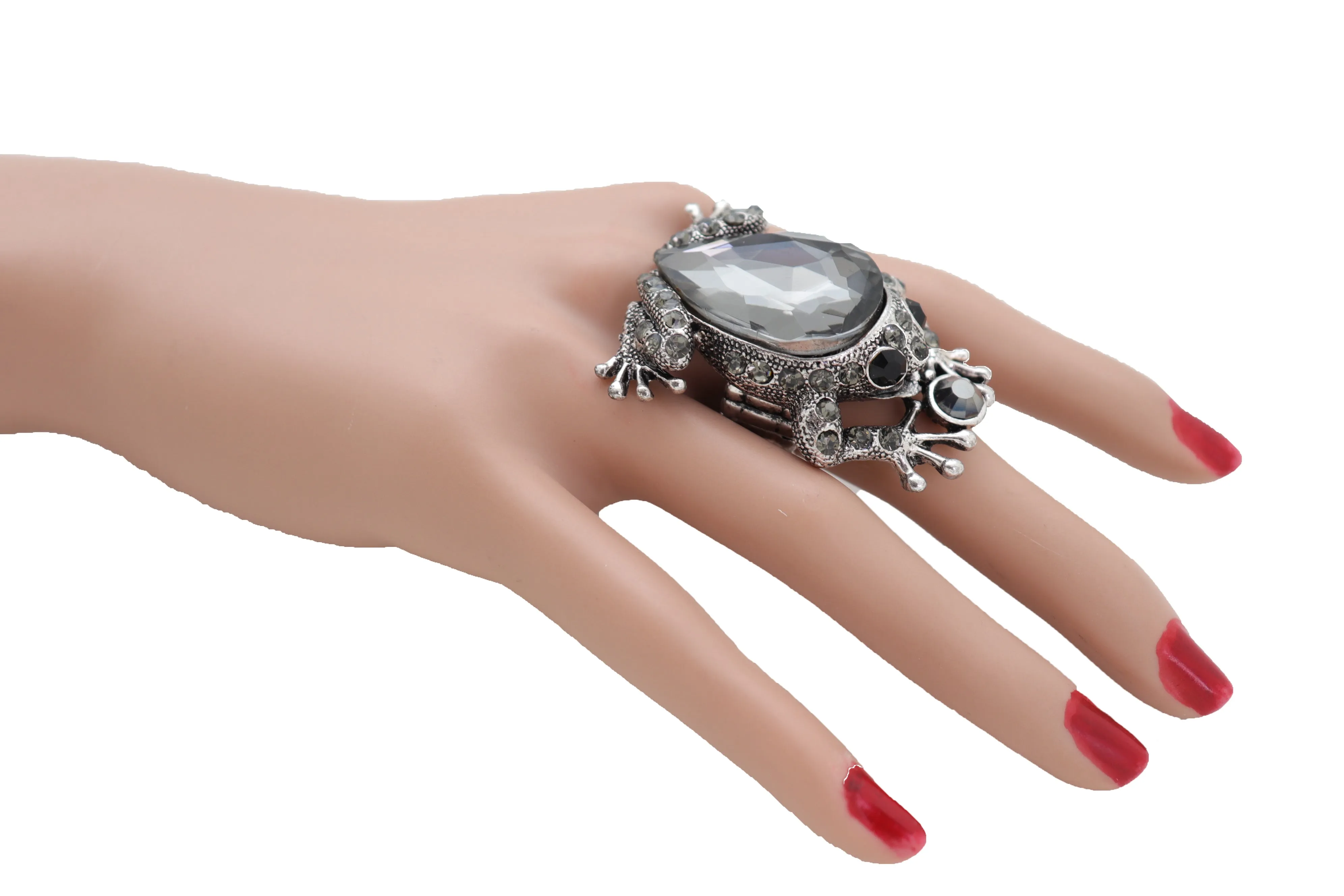 Big Jewel Frog Ring