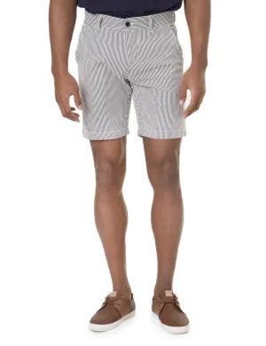 Black Mallet Seersucker STRIPE Slim Fit Shorts