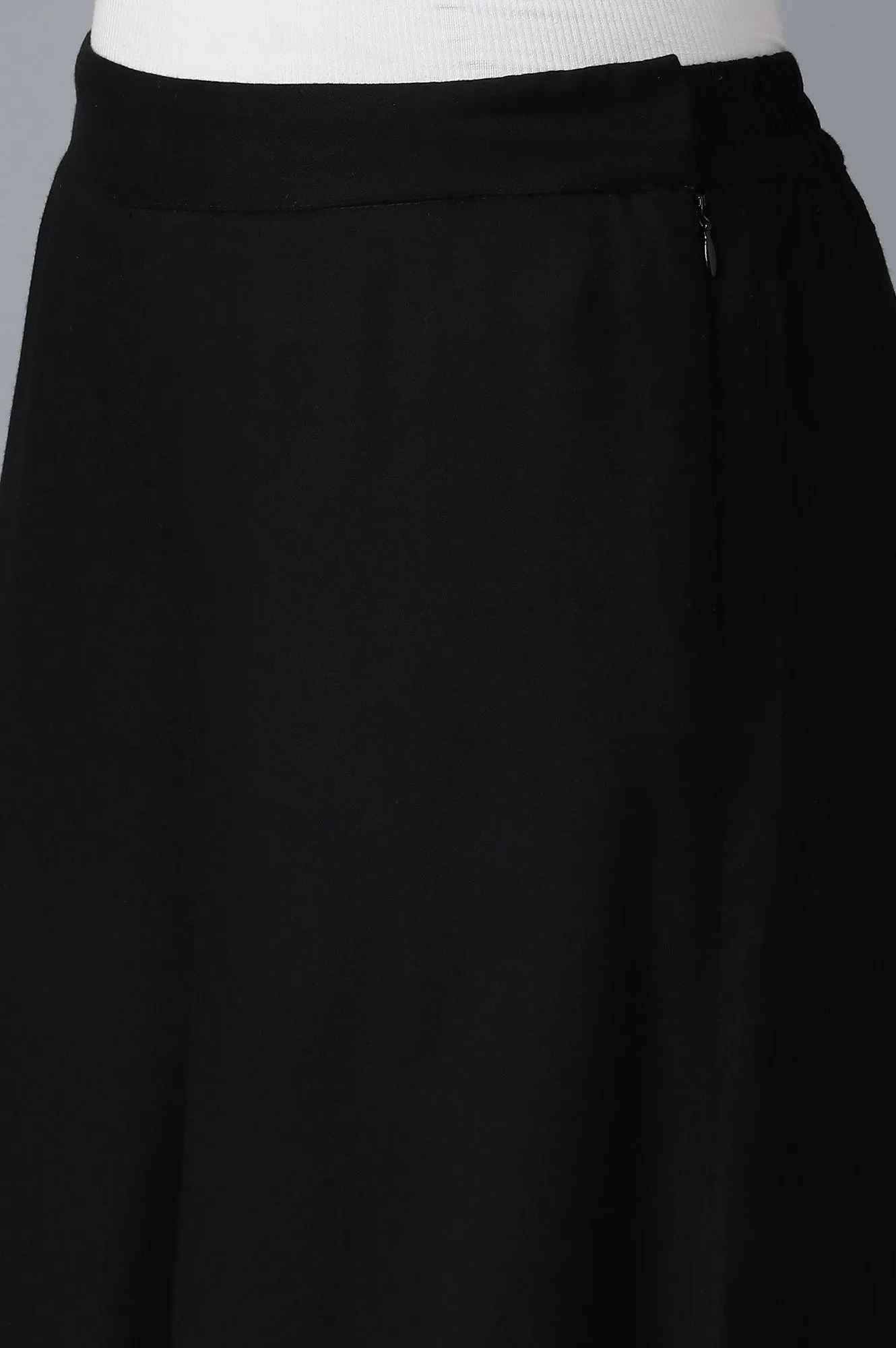 Black Solid Culottes