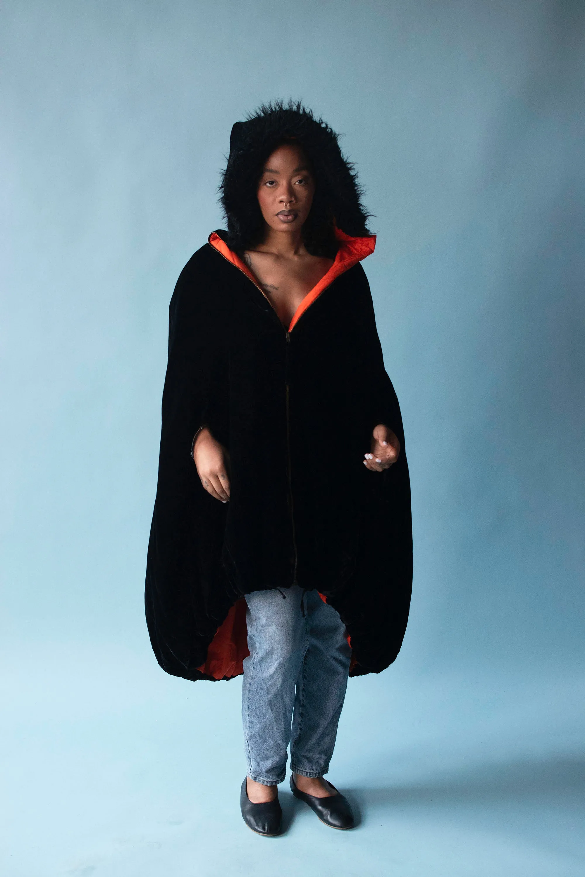 Black Velvet Cloak | Jean Paul Gaultier Fall 1996