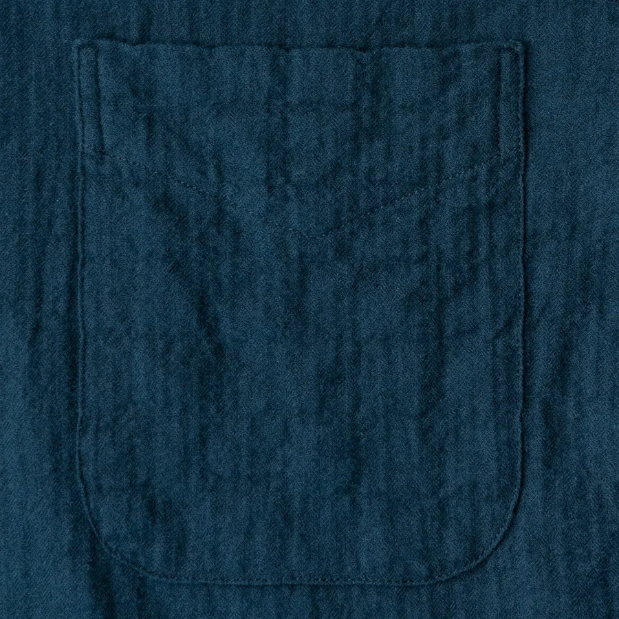 Blue Winter Seersucker