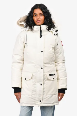 Canada Goose White Shelburne Fur Hooded Parka Down Coat Size S