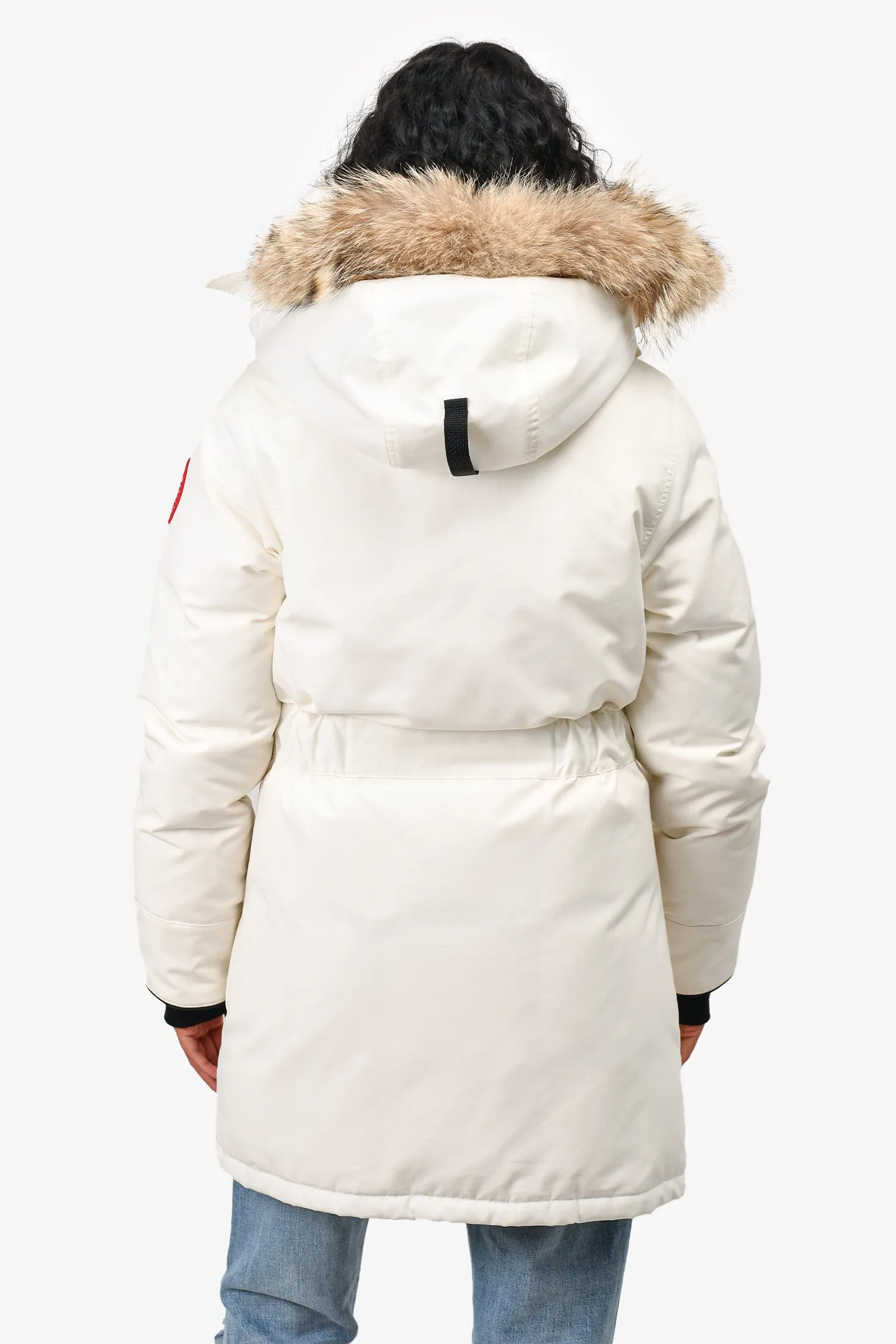 Canada Goose White Shelburne Fur Hooded Parka Down Coat Size S