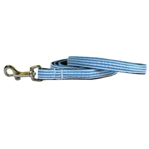 Caribbean Blue Extra Small Seersucker Dog Leash