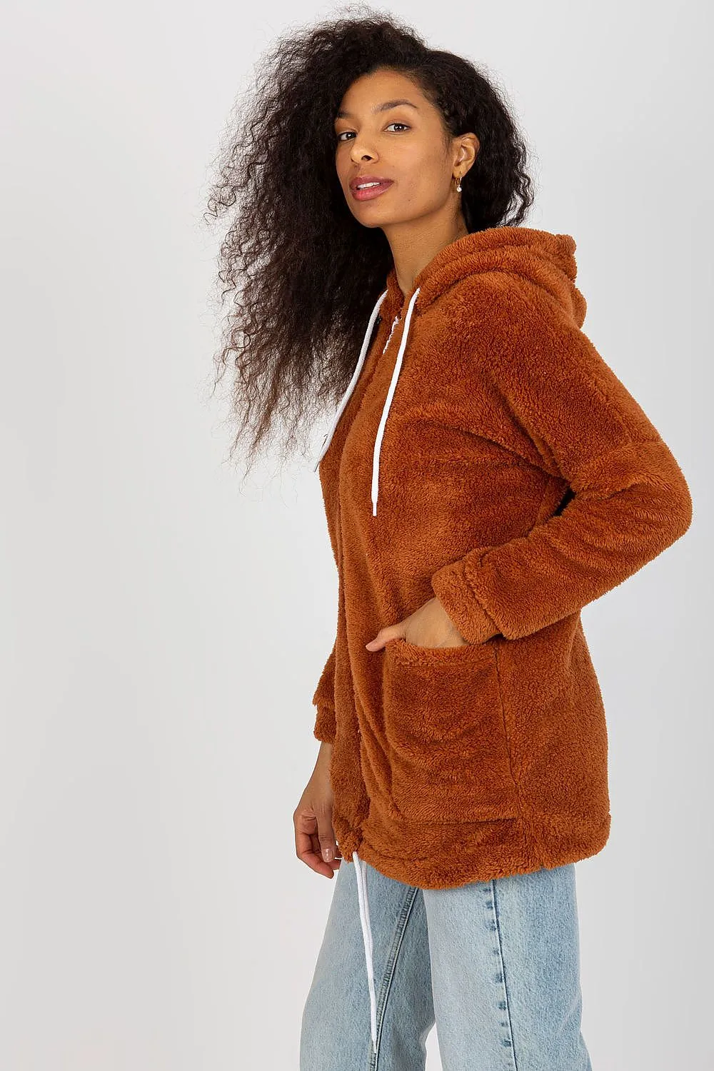 Chic Parisian Fur-Lined Hooded Sweatshirt