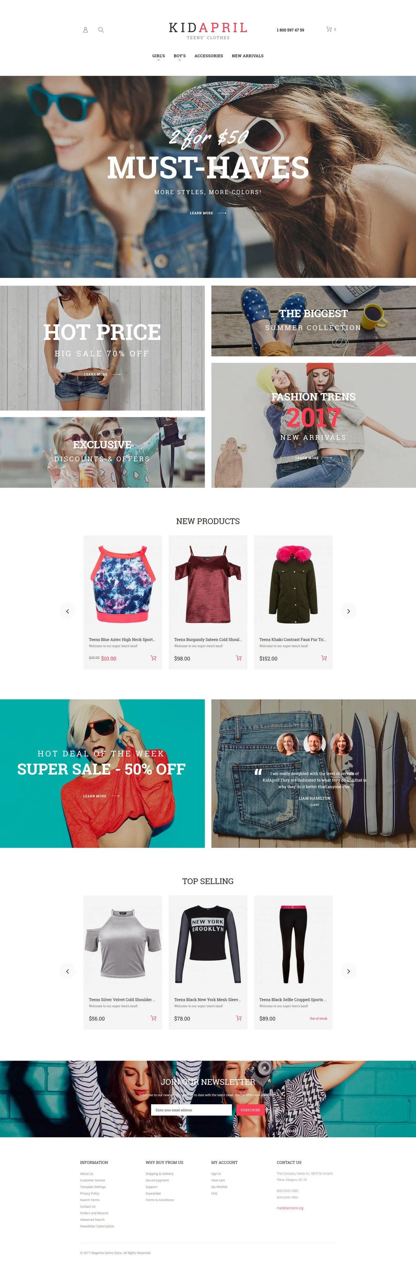 Clothes and trendy Fashion Items Magento Website Design