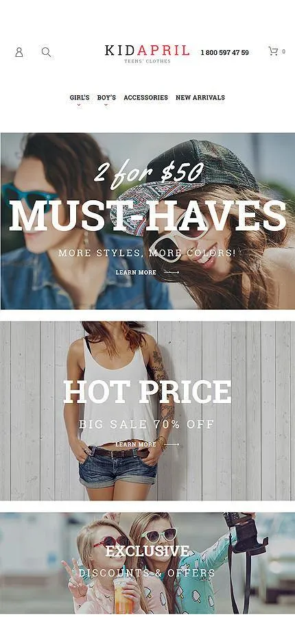 Clothes and trendy Fashion Items Magento Website Design