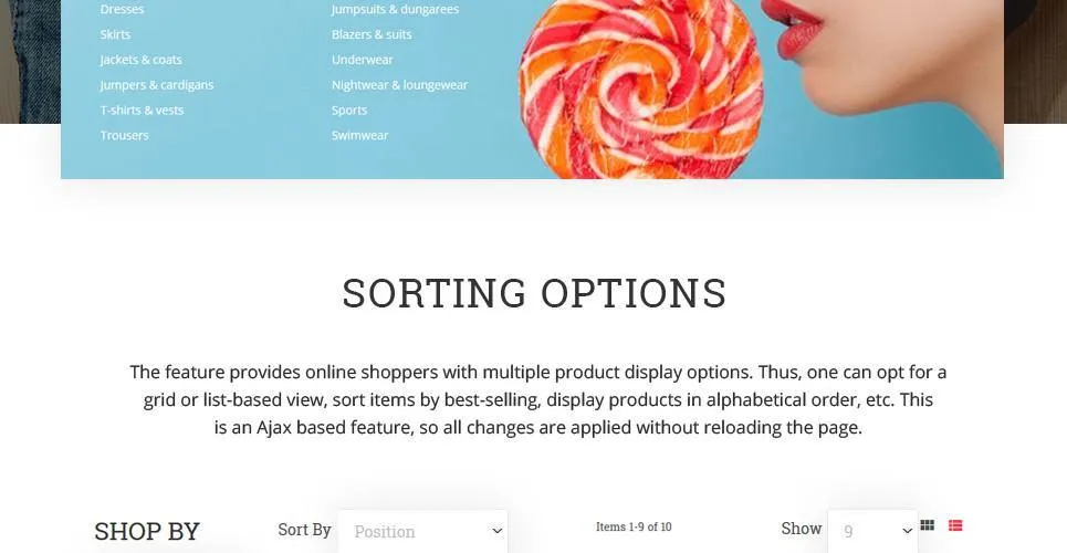 Clothes and trendy Fashion Items Magento Website Design