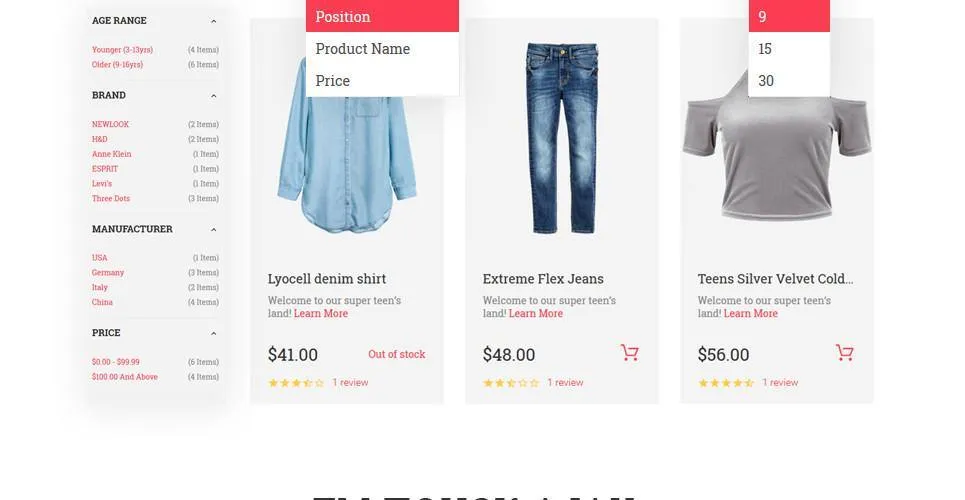Clothes and trendy Fashion Items Magento Website Design