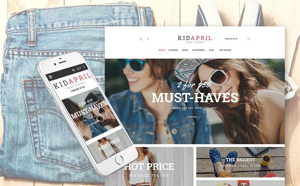 Clothes and trendy Fashion Items Magento Website Design