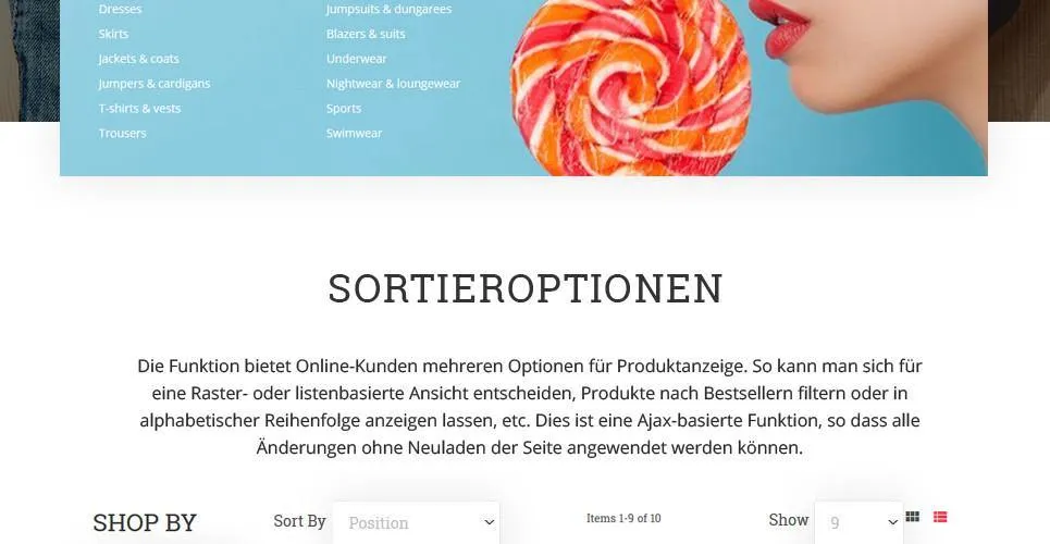 Clothes and trendy Fashion Items Magento Website Design
