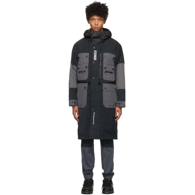 Colmar by White Mountaineering Black and Grey Down Pockets Coat