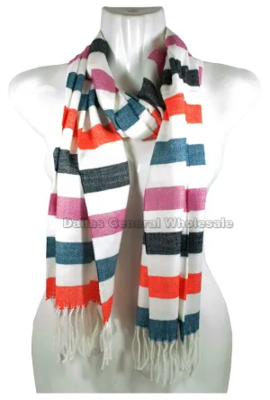 Color Stripes Cashmere Feel Scarf Wholesale