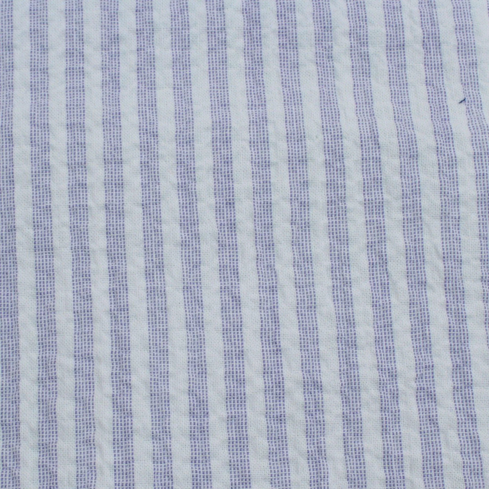 Cotton Stretch Seersucker - Stripes - 7 Colors Available