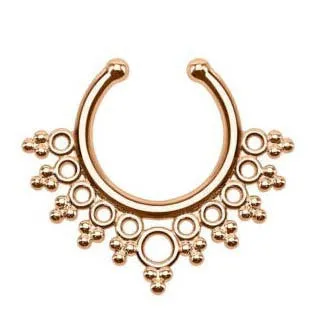 Crystal Fake Septum Nose Ring Piercing Clip for women