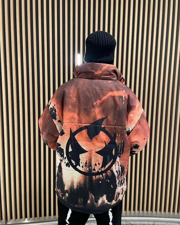Dark Art Cartoon Graffiti Padded Coat
