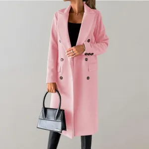 Double-Breasted Elegant Overcoat
