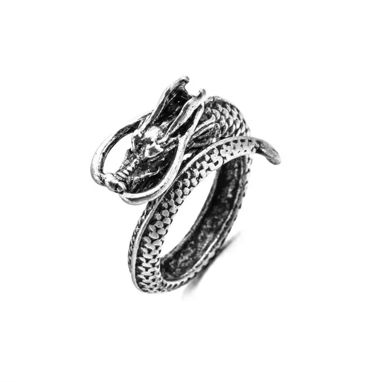 Dragon ring male open personality single trendy male index finger ring female trendy students retro style dragon ring