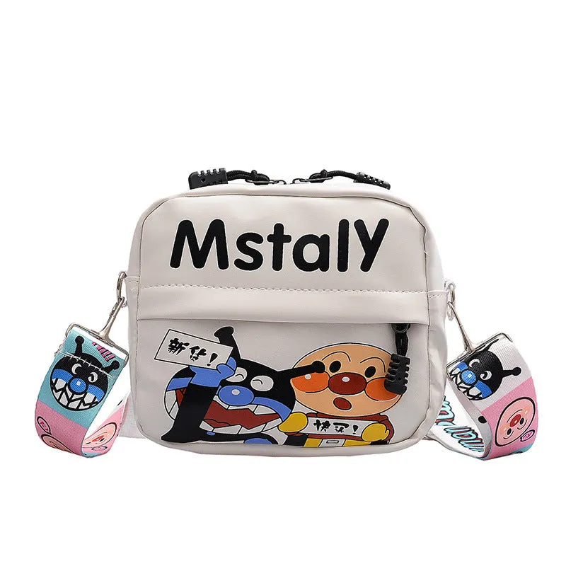 DUNNMALL Western Style Cute Printed Small Bag Women's 2020 Autumn and Winter New Trendy Korean Style Student Fashion Broadband Shoulder Messenger Bag